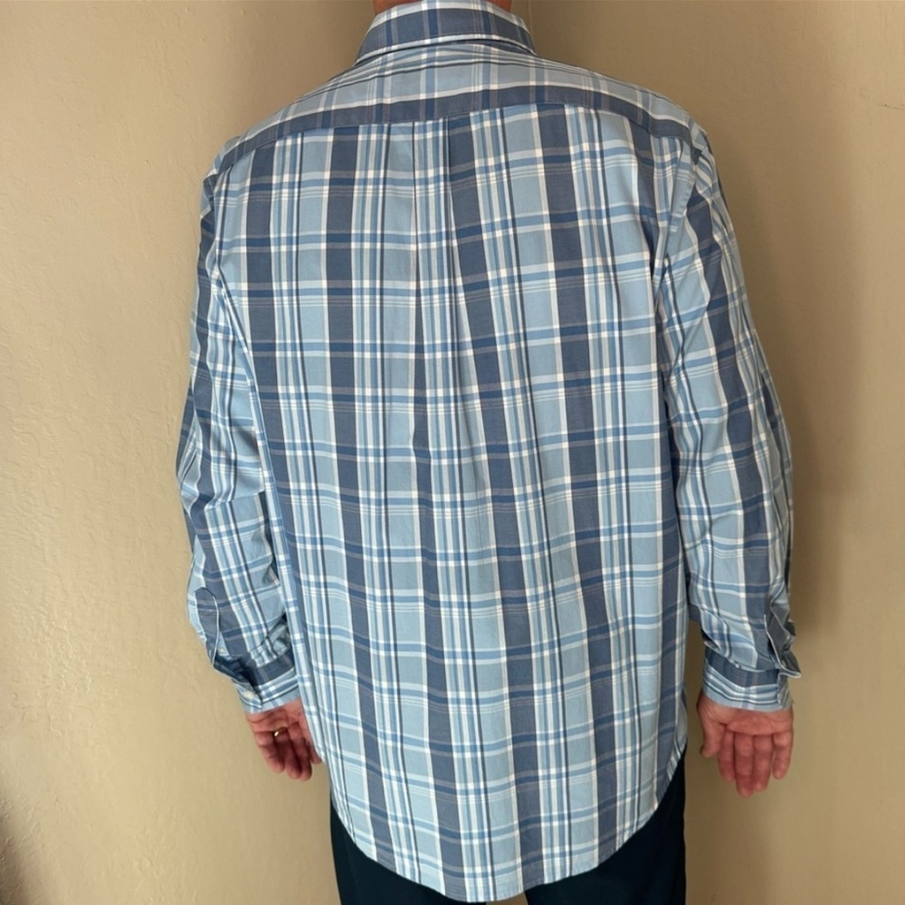 VINEYARD VINES Blue Plaid Classic Fit Tucker Shirt Casual Button Down Sz Large - Picture 7 of 13